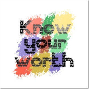 Know Your Worth Posters and Art